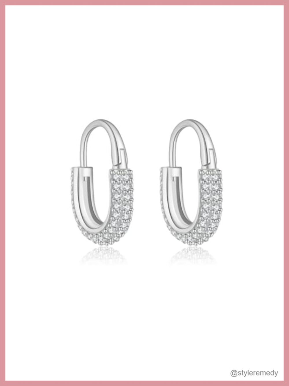 925 Sterling Silver U Shaped Huggie Hoop Earrings for Women